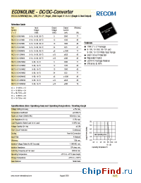 Datasheet REC15-4815DRWBZ производства Recom